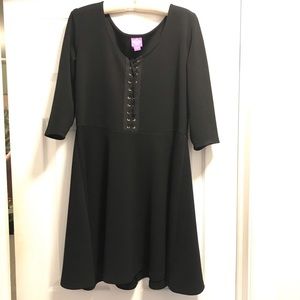 Lace up skater skirt dress